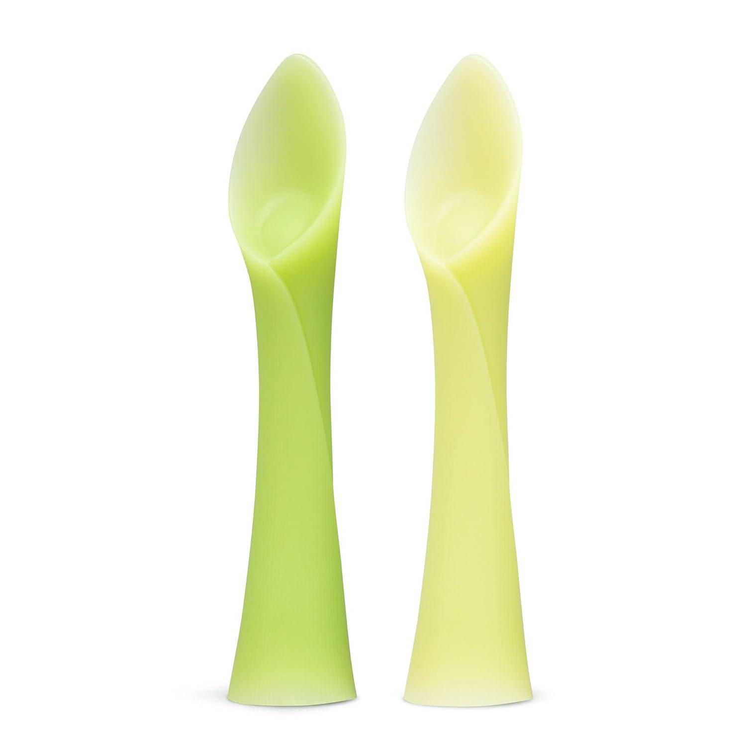 Silicone spoon tested: Kiwi vs Lemon... Baby led weaning surprise