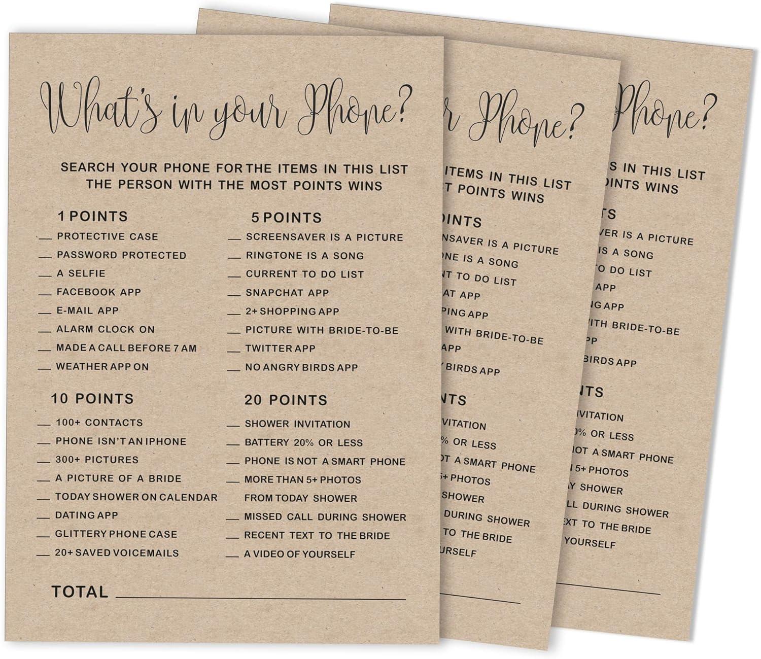 Kraft Bridal Card Game: tested 50-pack fun, rustic twist