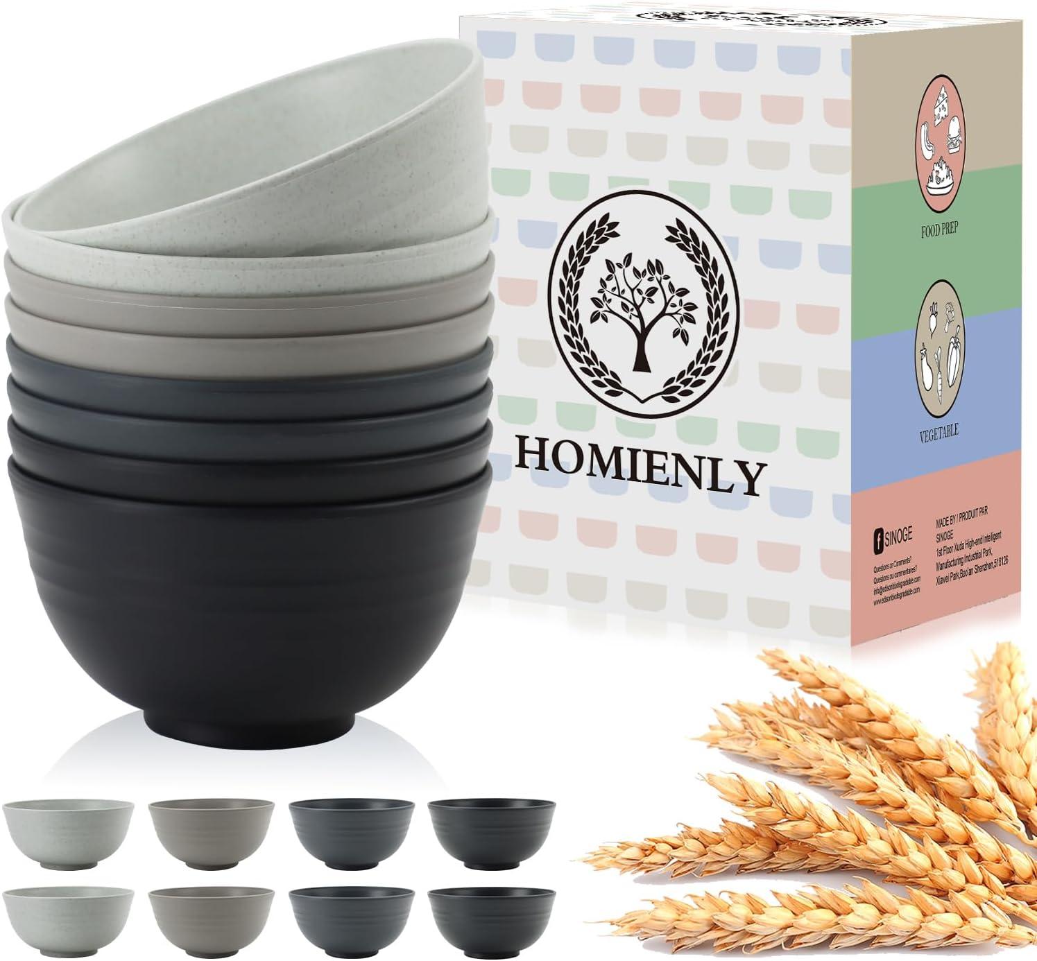 Homienly Bowls Versus Surprising Insight: Unbreakable, Trendy, Strong... 26OZ Set!