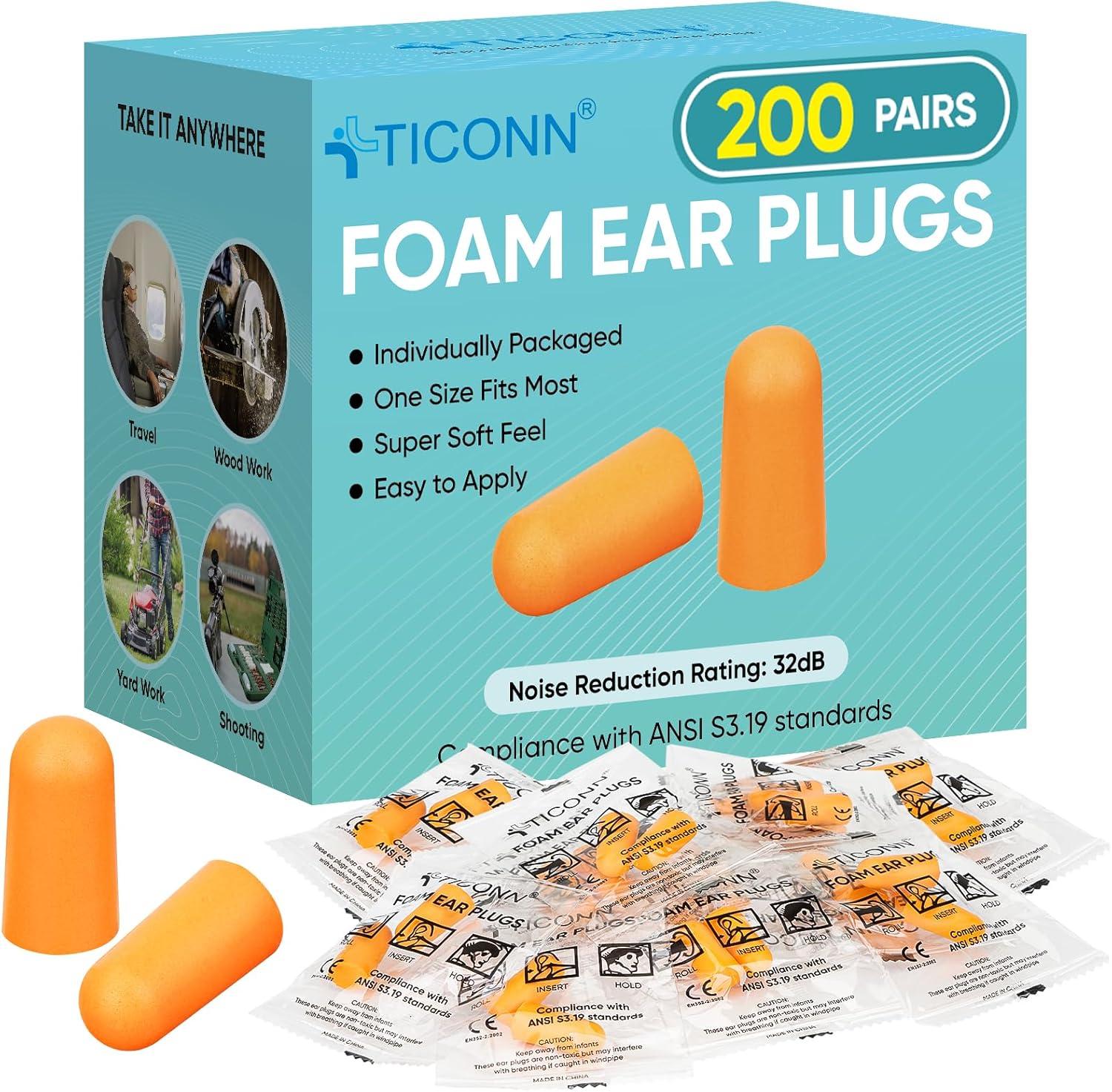 Comparing TICONN Ear Plugs: 32dBtested, 200 Pairs... Great for Sleep! ( Construction Travel Tech )