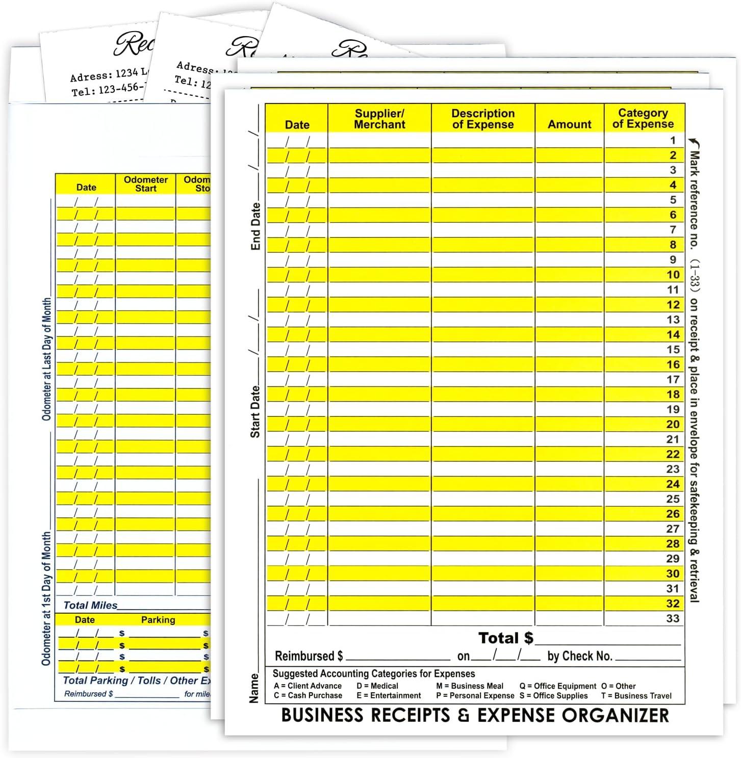 Business Receipt Organizer: Expensive Back... Testing Front Ledger, Big Benefit!