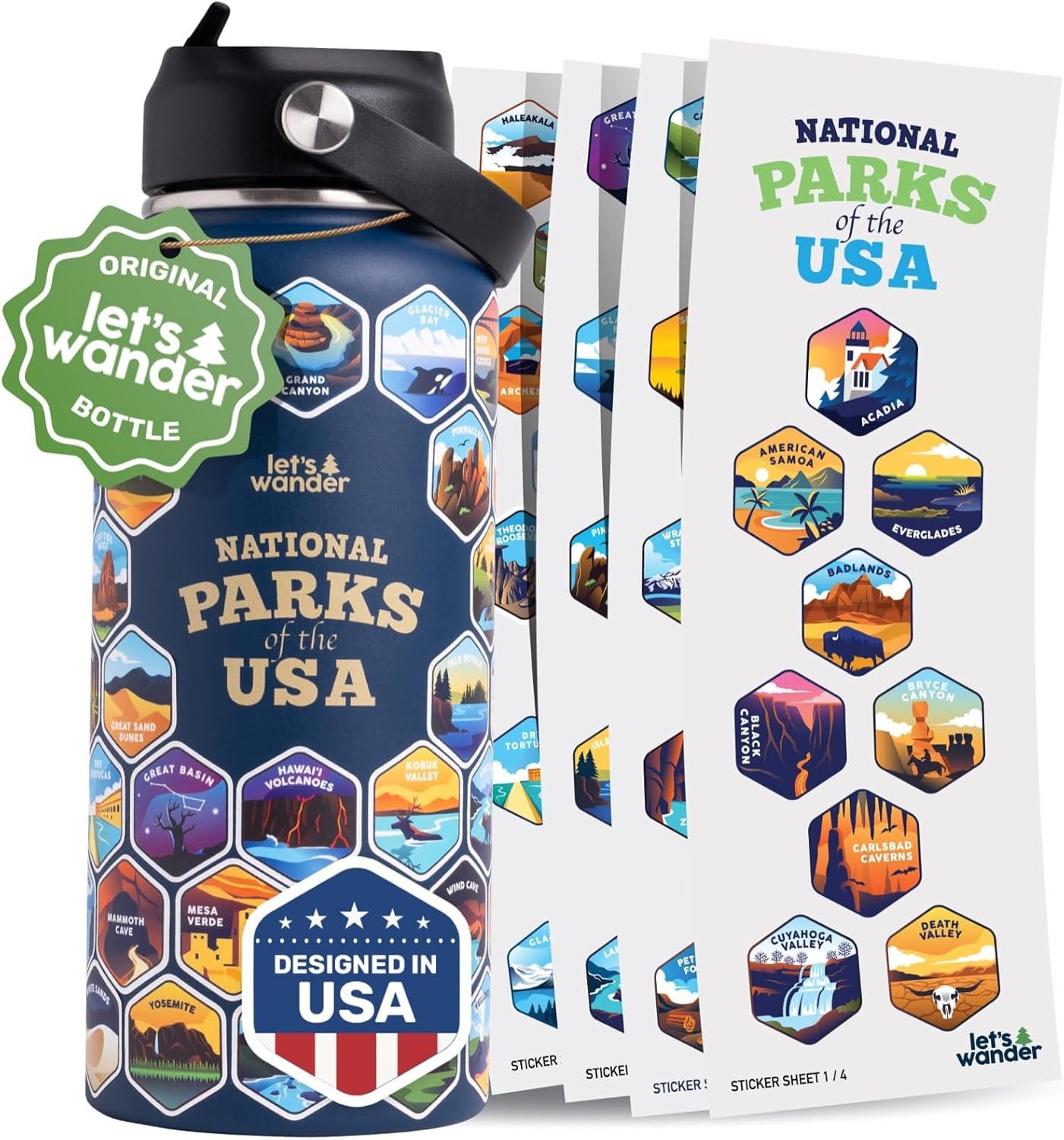 Let's Wander Bottle Showdown: Tested Stickers, Leakproof Straw, Mid-Autumn Gift (Blue)
