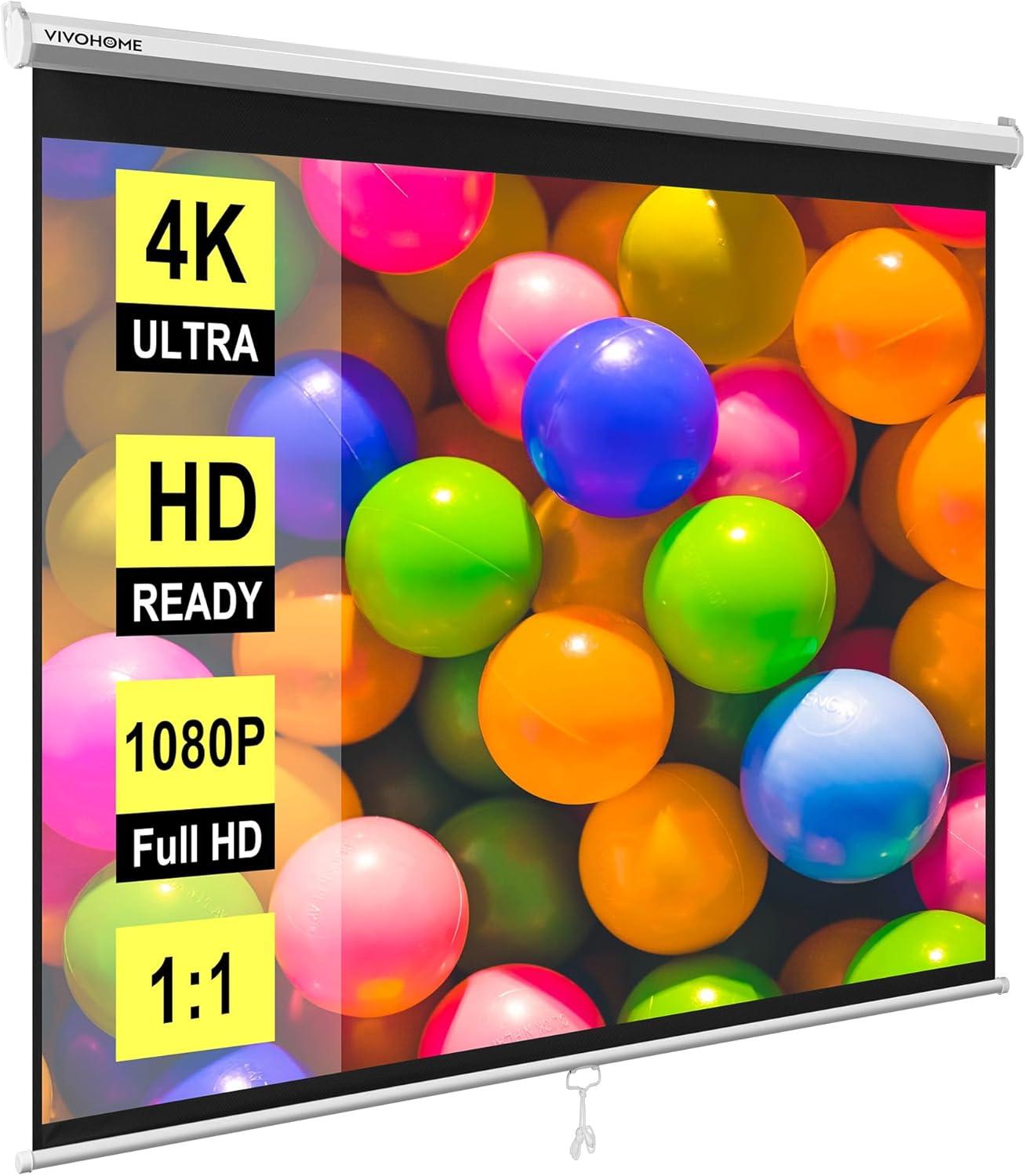Pull-Down Screen Tested: 4K HD Versus Retractable Cinema at Home…Amazing Quality, Easy Setup!