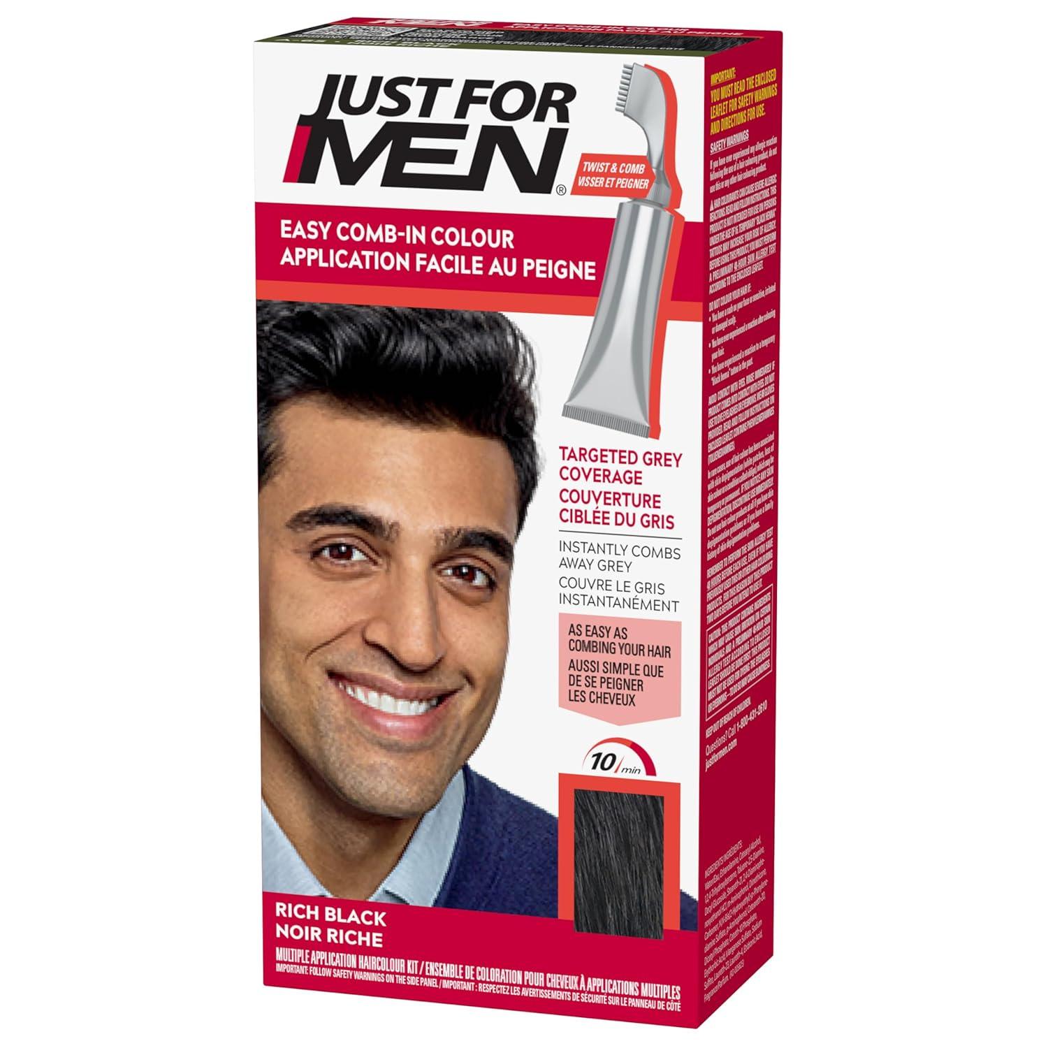 Just For Men Hair Color: Surprising Black Dye vs. Easy Applicator Test... Perfect Buy!