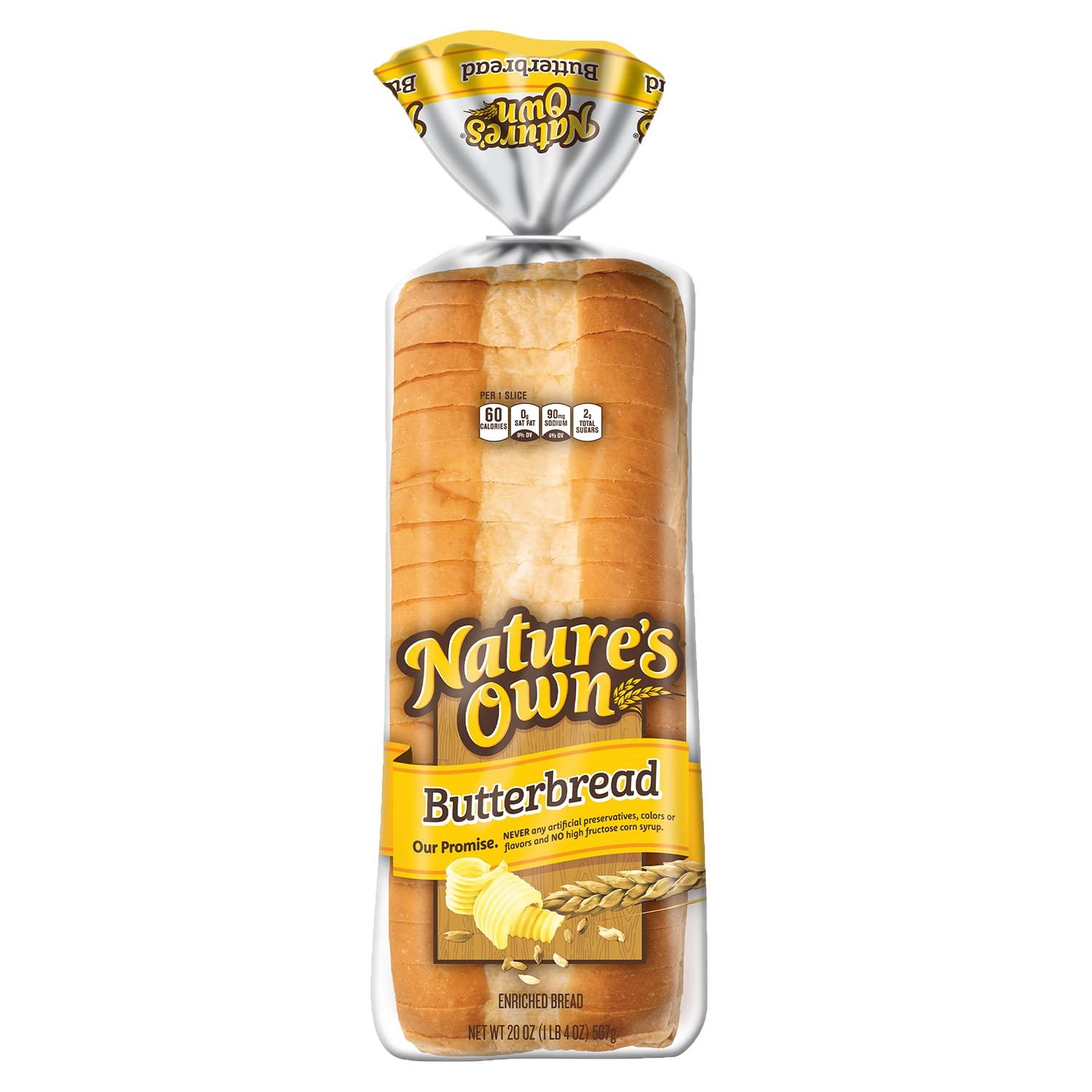 Buttery Nature's Own Versus White Bread: Surprising Slice Showdown...20 Ounces Compared