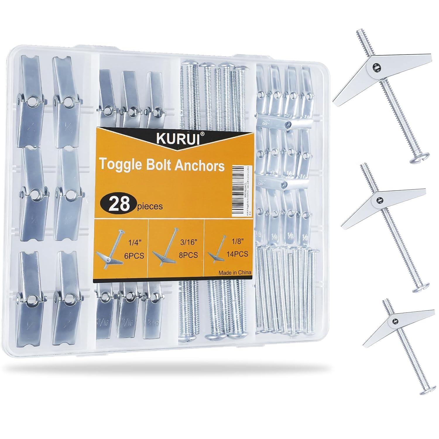 Surprising Insight: KURUI 28Pcs Anchors vs Drywall - Heavy Duty, Toggle Bolts… Compared For 2024!