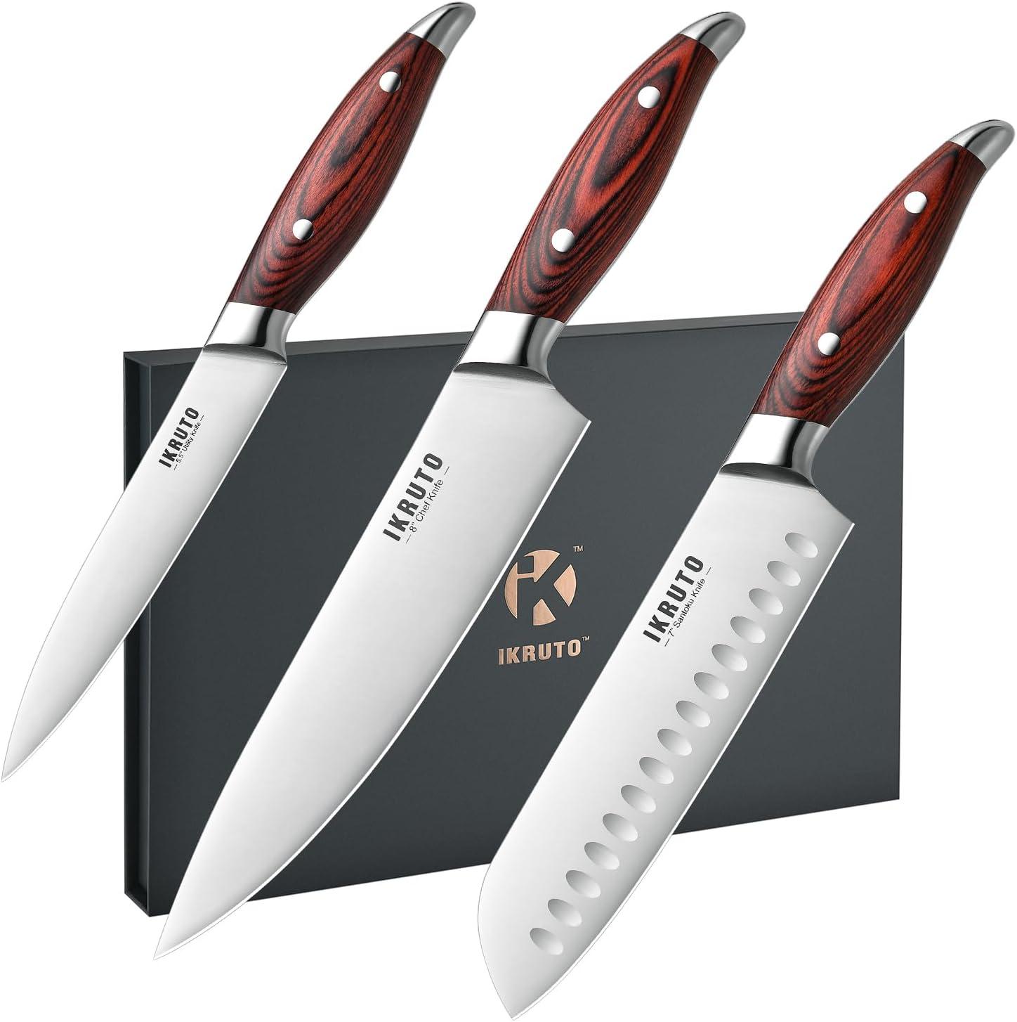 Surprising Knife Set Comparison: Sharp Carbon Steel, Pakkawood, vs. Build Quality... Chef Knife Set Insights