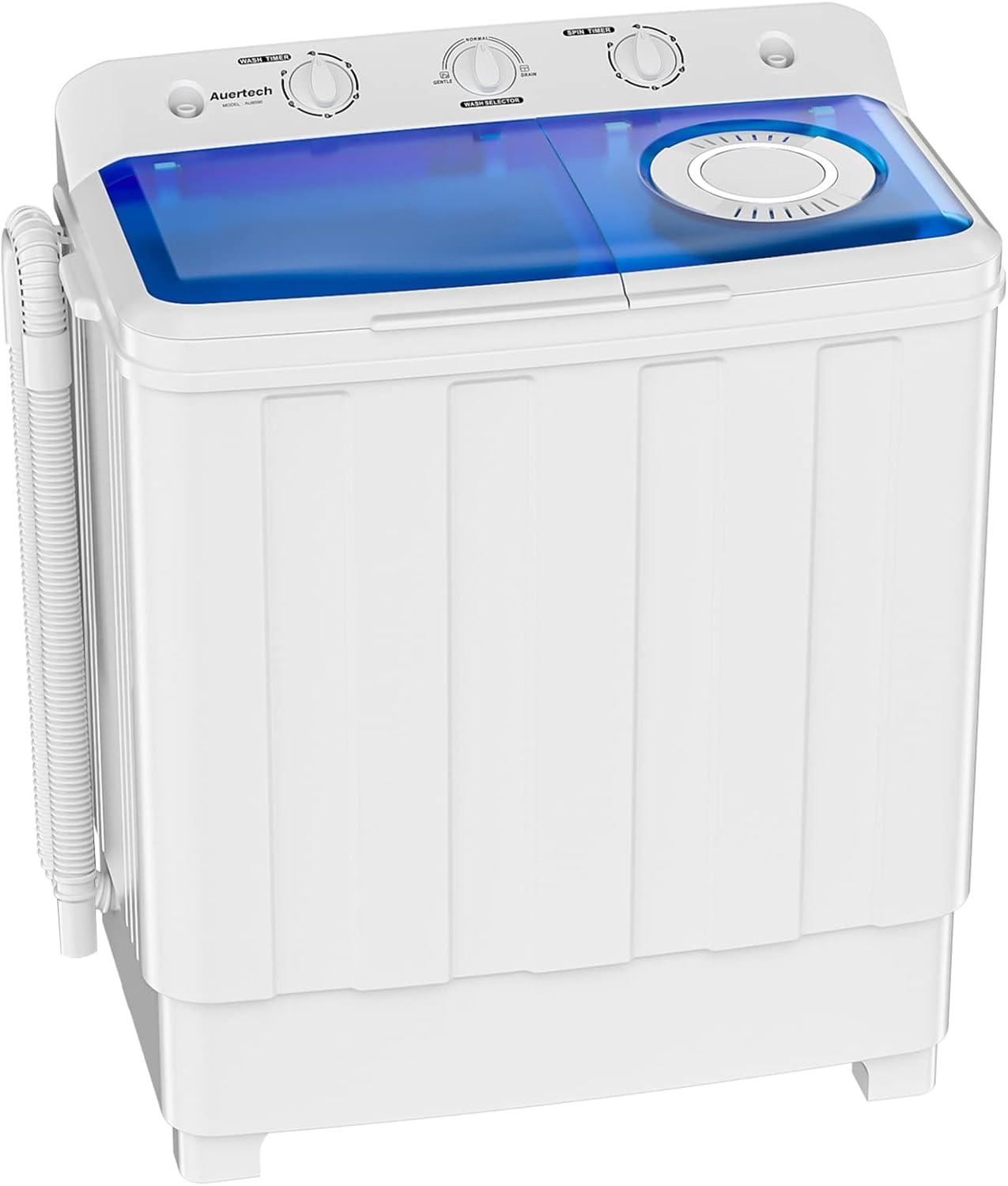 Auertech Showdown: 28Lbs Twin Tub Washer, 18Lbs Spinner, Dorm Laundry Insights Tested... Compact Laundry Solution For Apartments (Small Space Wins!)