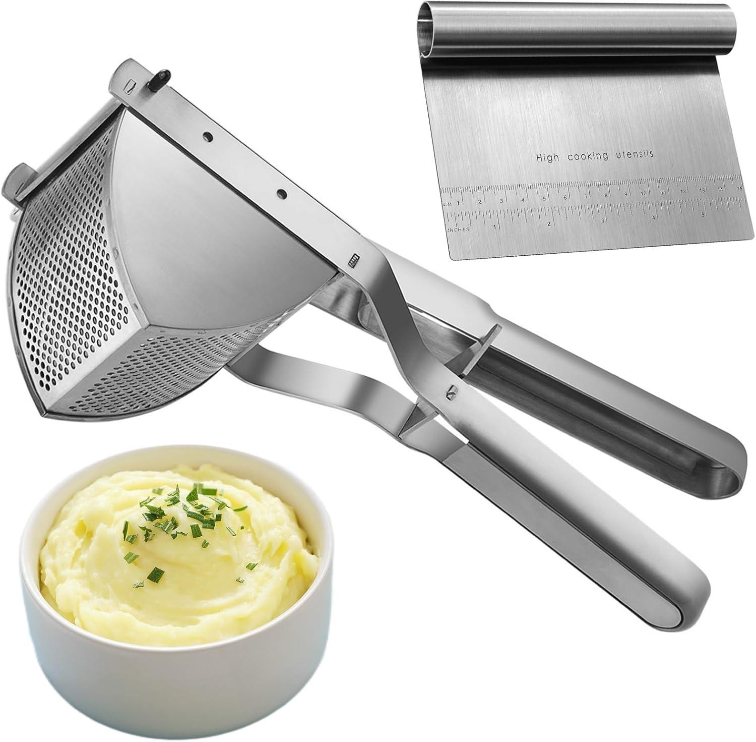 Stainless Steel Potato Ricer Versus Masher: Tested For Mash, Gnocchi - Dishwasher Safe… Easy Prep!