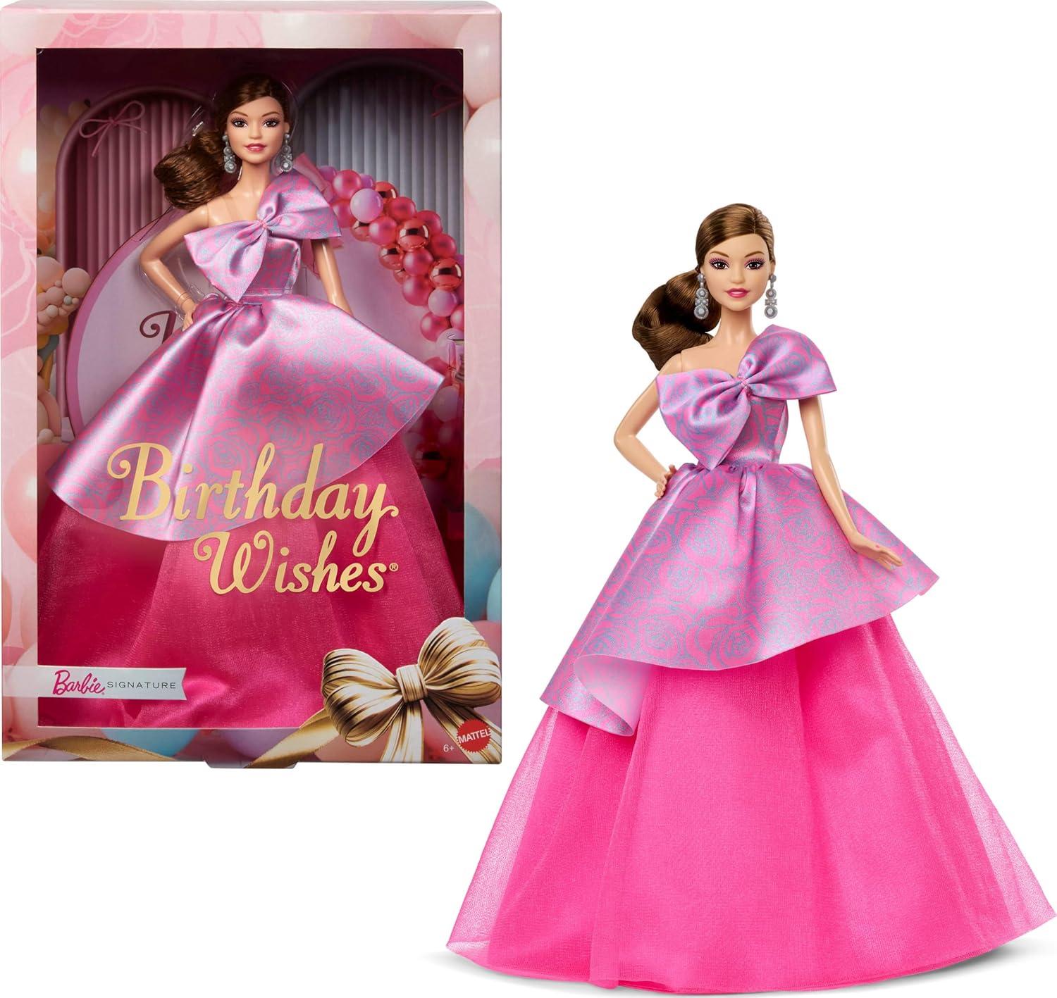 Barbie Signature vs Collectible Doll: Tested Pink Dress, Brown Hair, Trending Toy reviewer's snack preference